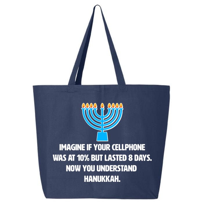 Funny Understanding Hanukkah 25L Jumbo Tote