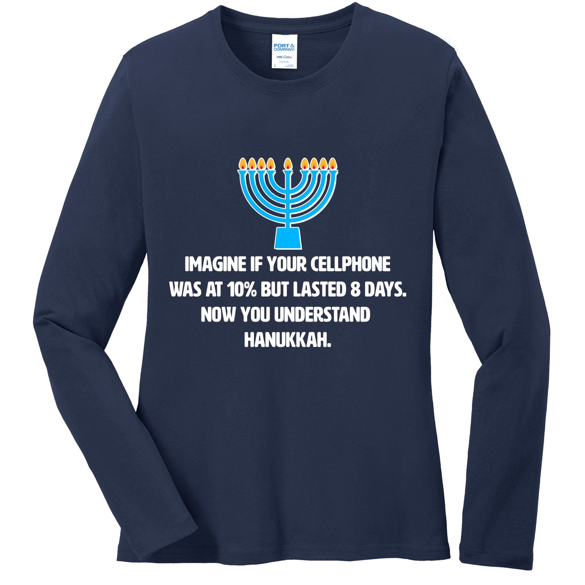 Funny Understanding Hanukkah Ladies Long Sleeve Shirt