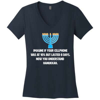 Funny Understanding Hanukkah Women's V-Neck T-Shirt