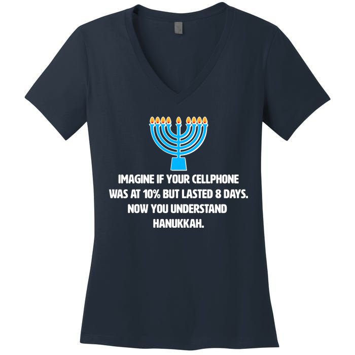 Funny Understanding Hanukkah Women's V-Neck T-Shirt