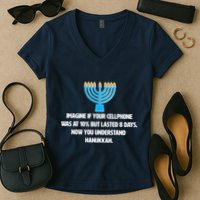 Funny Understanding Hanukkah Women's V-Neck T-Shirt