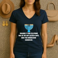Funny Understanding Hanukkah Women's V-Neck T-Shirt