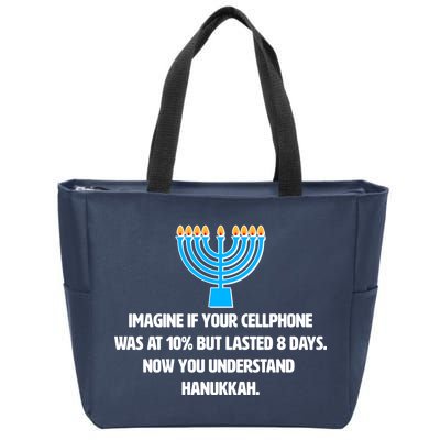 Funny Understanding Hanukkah Zip Tote Bag