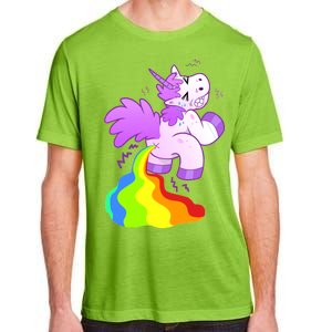 Funny Unicorn Pooping A Rainbow Adult ChromaSoft Performance T-Shirt