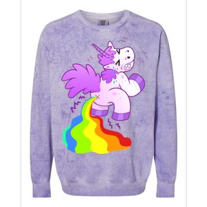 Funny Unicorn Pooping A Rainbow Colorblast Crewneck Sweatshirt