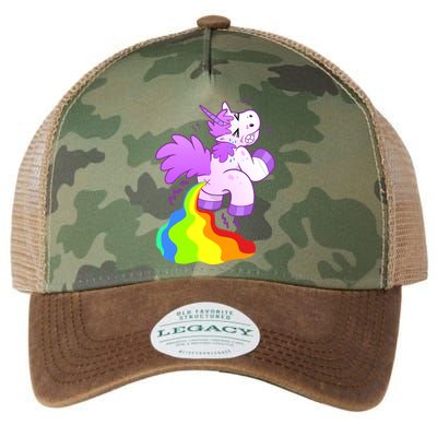 Funny Unicorn Pooping A Rainbow Legacy Tie Dye Trucker Hat