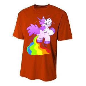 Funny Unicorn Pooping A Rainbow Performance Sprint T-Shirt