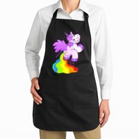 Funny Unicorn Pooping A Rainbow Apron