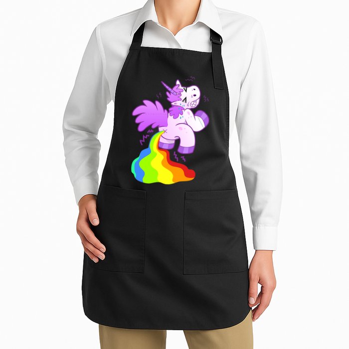 Funny Unicorn Pooping A Rainbow Apron