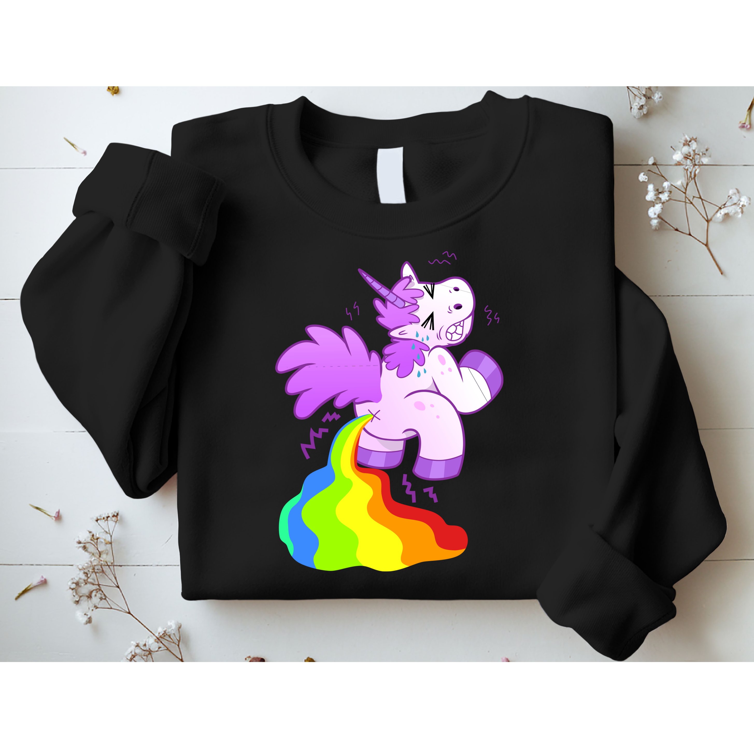 Funny Unicorn Pooping A Rainbow Sweatshirt