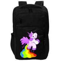 Funny Unicorn Pooping A Rainbow Impact Tech Backpack
