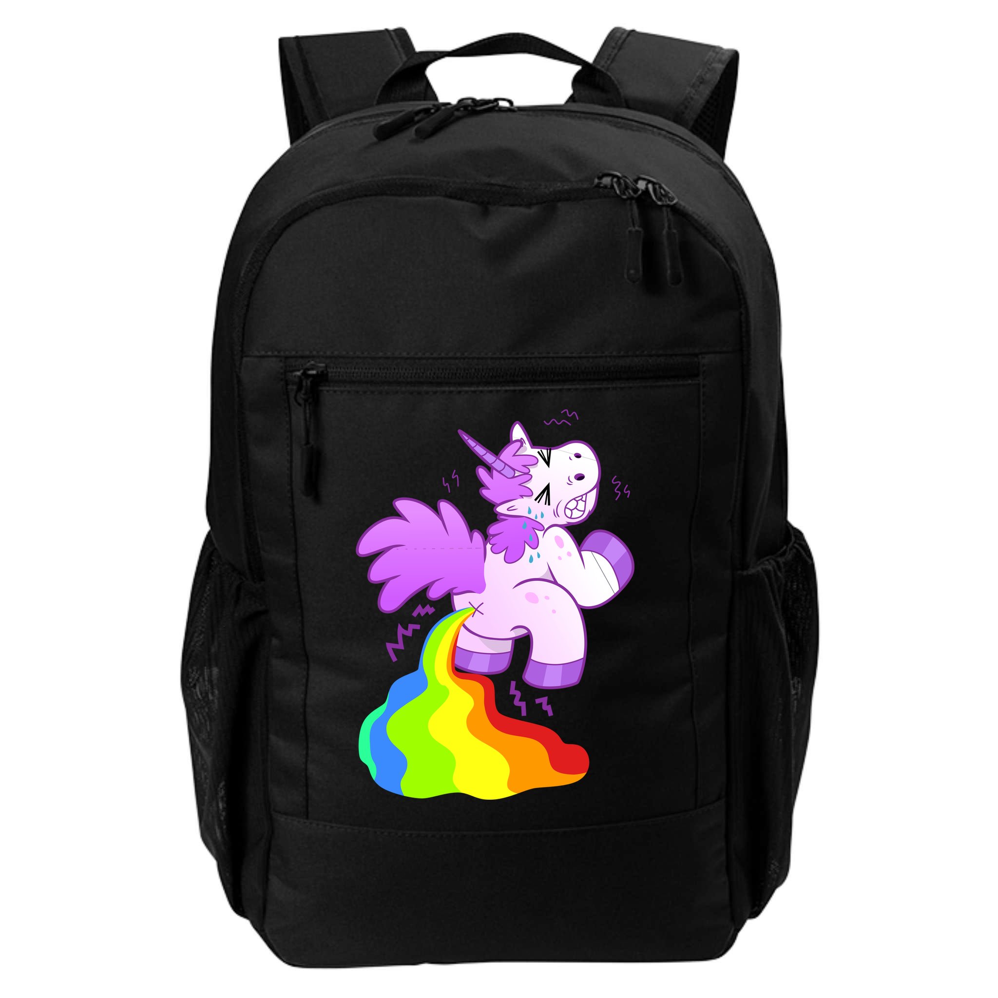 Funny Unicorn Pooping A Rainbow Backpack