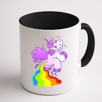 Funny Unicorn Pooping A Rainbow Mug