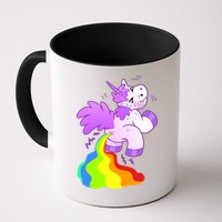 Funny Unicorn Pooping A Rainbow Mug