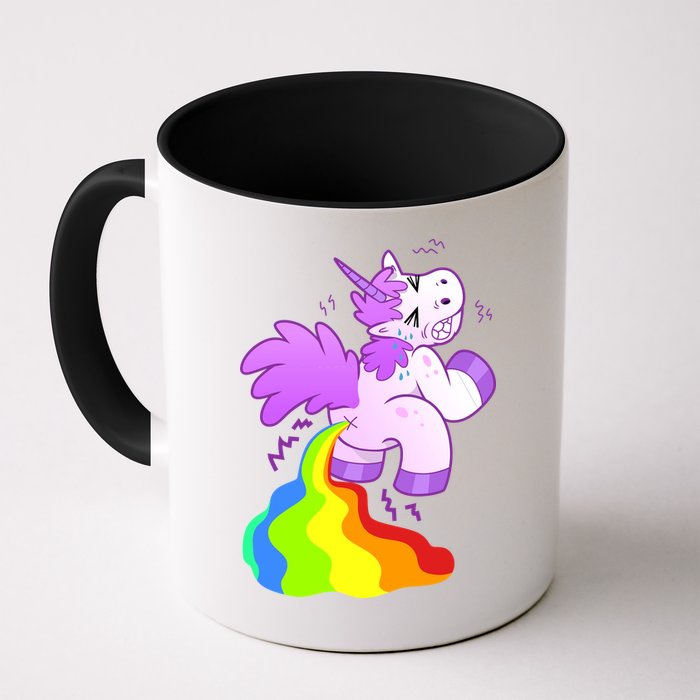 Funny Unicorn Pooping A Rainbow Mug
