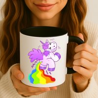 Funny Unicorn Pooping A Rainbow Mug