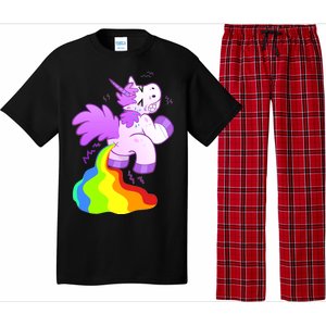 Funny Unicorn Pooping A Rainbow Pajama Set