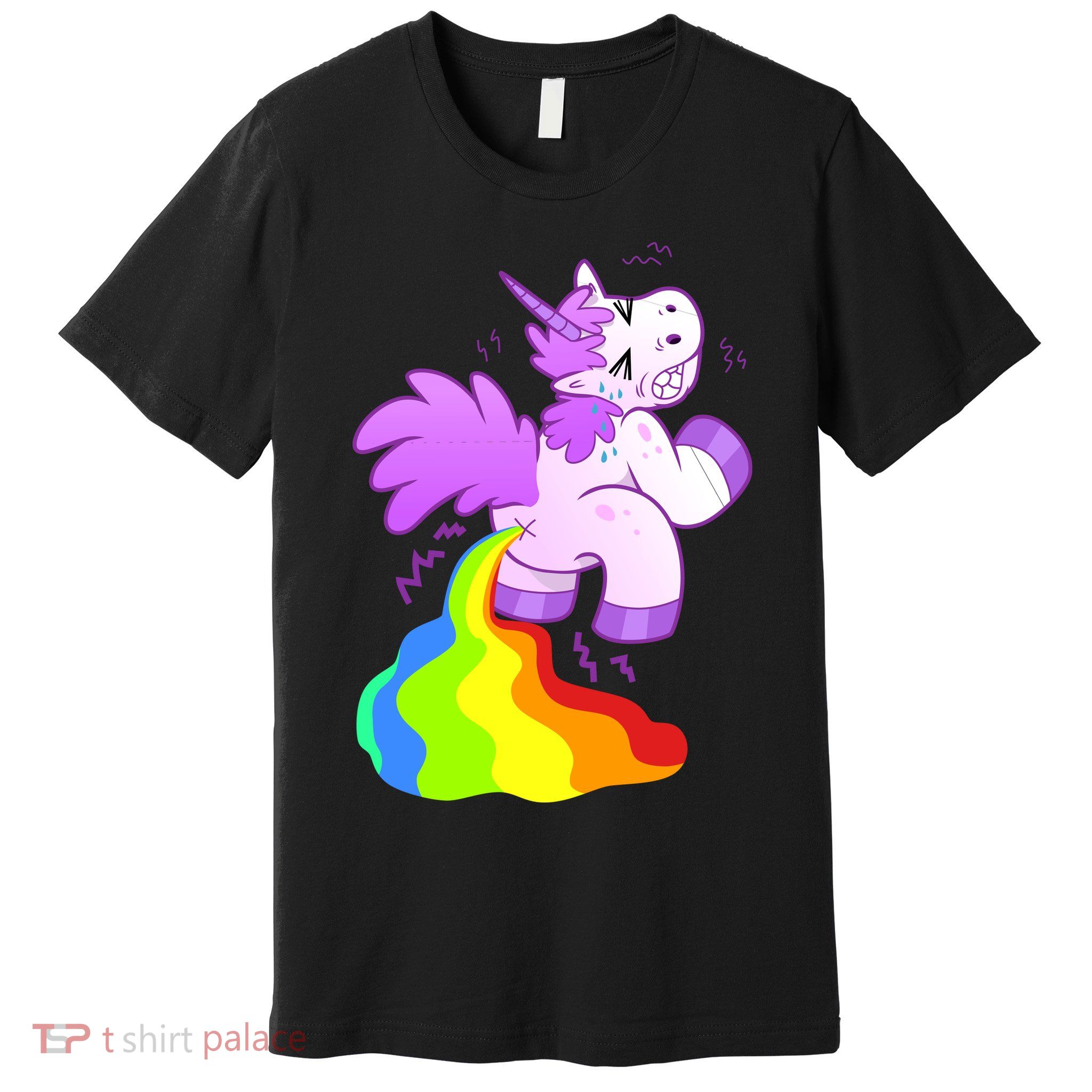 Funny Unicorn Pooping A Rainbow Premium T-Shirt
