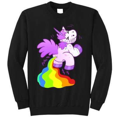 Funny Unicorn Pooping A Rainbow Tall Sweatshirt