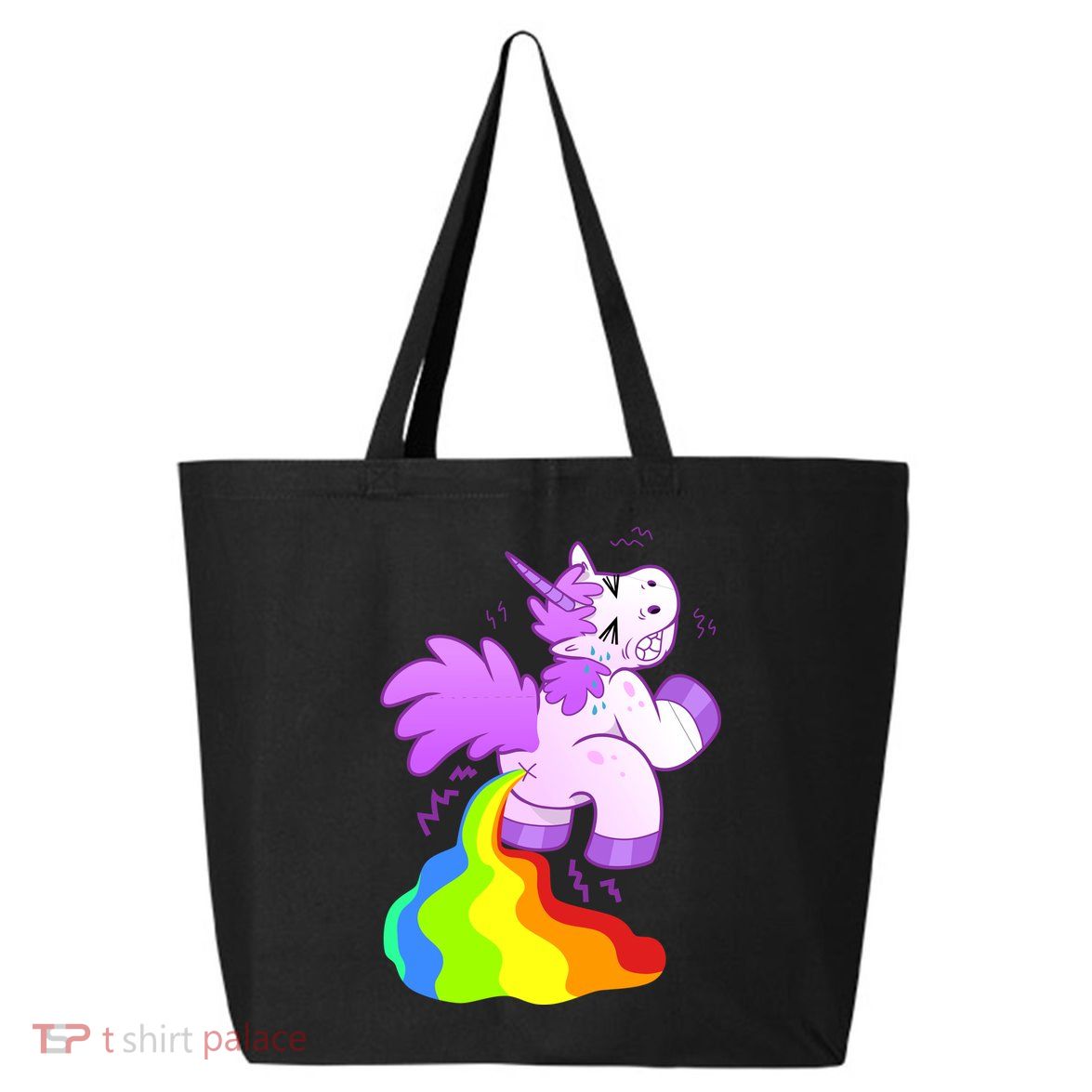Funny Unicorn Pooping A Rainbow 25L Jumbo Tote