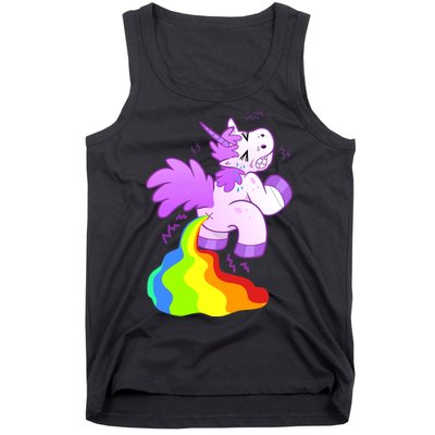 Funny Unicorn Pooping A Rainbow Tank Top