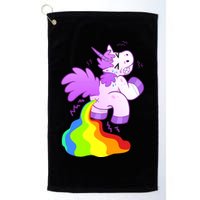 Funny Unicorn Pooping A Rainbow Golf Towel