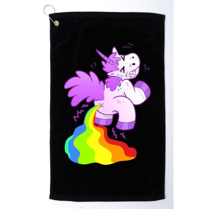Funny Unicorn Pooping A Rainbow Golf Towel