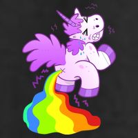 Funny Unicorn Pooping A Rainbow Golf Towel