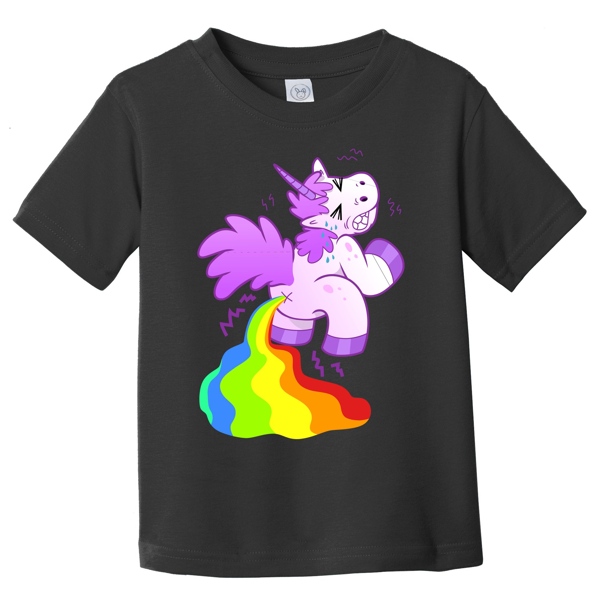Funny Unicorn Pooping A Rainbow Toddler T-Shirt