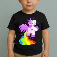 Funny Unicorn Pooping A Rainbow Toddler T-Shirt