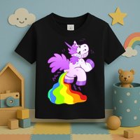 Funny Unicorn Pooping A Rainbow Toddler T-Shirt