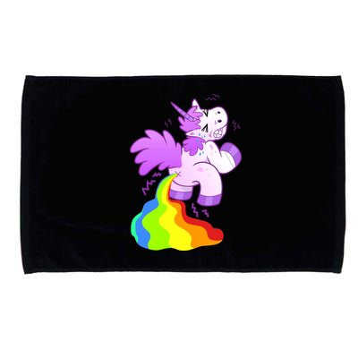 Funny Unicorn Pooping A Rainbow Microfiber Hand Towel