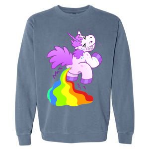 Funny Unicorn Pooping A Rainbow Garment-Dyed Sweatshirt