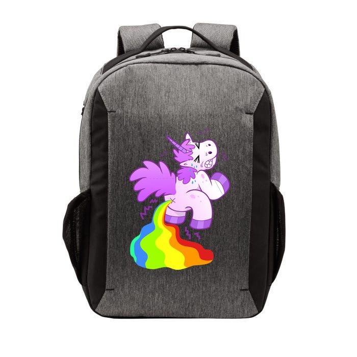 Funny Unicorn Pooping A Rainbow Vector Backpack