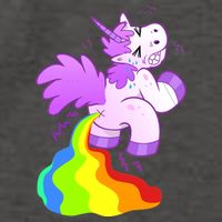 Funny Unicorn Pooping A Rainbow Vector Backpack