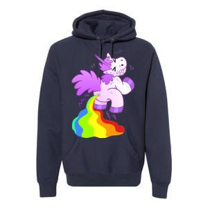 Funny Unicorn Pooping A Rainbow Premium Hoodie