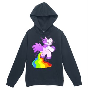 Funny Unicorn Pooping A Rainbow Urban Pullover Hoodie