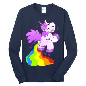 Funny Unicorn Pooping A Rainbow Tall Long Sleeve T-Shirt