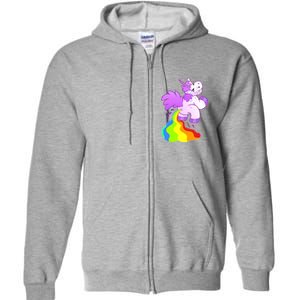 Funny Unicorn Pooping A Rainbow Full Zip Hoodie