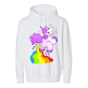 Funny Unicorn Pooping A Rainbow Garment-Dyed Fleece Hoodie