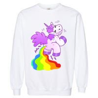 Funny Unicorn Pooping A Rainbow Garment-Dyed Sweatshirt