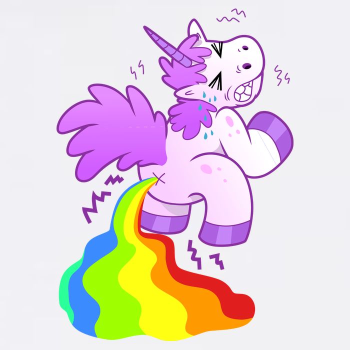 Funny Unicorn Pooping A Rainbow Garment-Dyed Sweatshirt