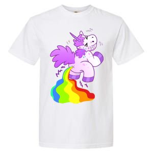 Funny Unicorn Pooping A Rainbow Garment-Dyed Heavyweight T-Shirt