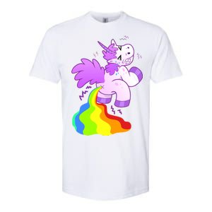 Funny Unicorn Pooping A Rainbow Softstyle CVC T-Shirt