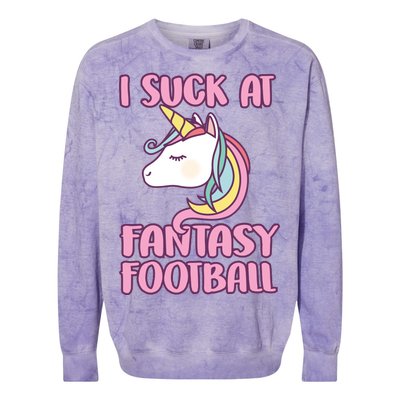 Funny Unicron I Suck At Fantasy Football Colorblast Crewneck Sweatshirt