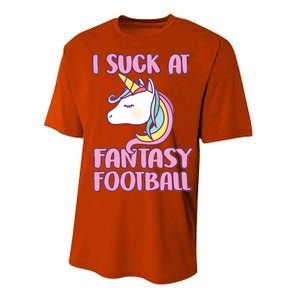 Funny Unicron I Suck At Fantasy Football Performance Sprint T-Shirt