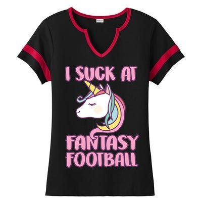 Funny Unicron I Suck At Fantasy Football Ladies Halftime Notch Neck Tee