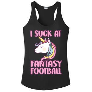 Funny Unicron I Suck At Fantasy Football Ladies PosiCharge Competitor Racerback Tank