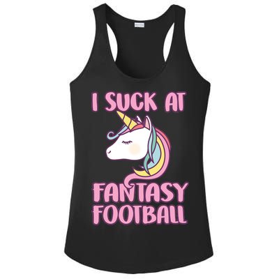 Funny Unicron I Suck At Fantasy Football Ladies PosiCharge Competitor Racerback Tank