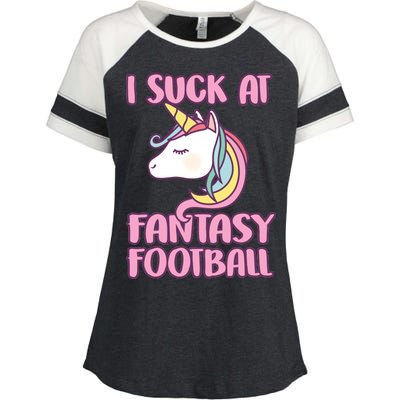 Funny Unicron I Suck At Fantasy Football Enza Ladies Jersey Colorblock Tee